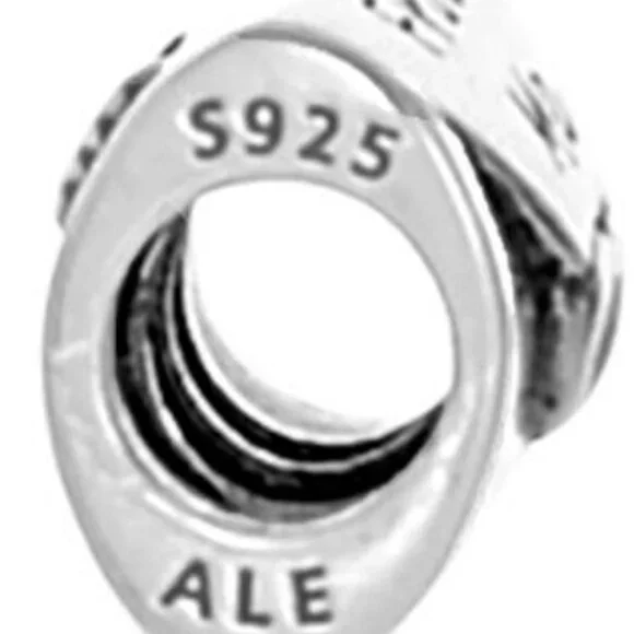 PANDORA 925 STERLING SILVER & ENAMEL "FROM ME TO MY LOVE" LETTER CHARM - Picture 4 of 4